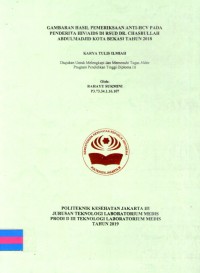 Karya Tulis Ilmiah Th.2019 : Gambaran Hasil Pemeriksaan Anti-HCV Pada Penderita HIV/AIDS Di RSUD Dr. Chasbullah Abdulmadjid Kota Bekasi Tahun 2018 (Teks Dan E_Book)