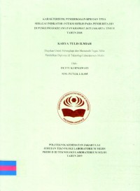 Karya Tulis Ilmiah Th.2019 : Karakteristik Pemeriksaan RPR Dan TPHA Sebagai Indikator Infeksi Sifilis Pada Penderita HIV Di Puskesmas Kecamatan Kramat Jati Jakarta Timur Tahun 2018 (Teks Dan E_Book)