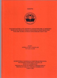 Skripsi Bidan D4 2023 : FAKTOR-FAKTOR YANG MEMPENGARUHI KEHAMILAN BERISIKO BERKAITAN DENGAN PSIKOLOGIS DINILAI DARI SKOR EPDS PADA
IBU HAMIL DI RSUD SAWAH BESAR
