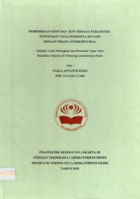 Karya Tulis Ilmiah Th.2020 : Pemeriksaan SGOT Dan SGPT Sebagai Parameter Fungsi Hati Pada Penderita HIV/AIDSDengan Terapi AntiRetroviral (Teks Dan E_Book)