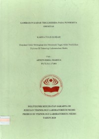 Karya Tulis Ilmiah Th.2020 : Gambaran Kadar Trigliserida Pada Penderita Obesitas (Teks Dan E_Book)