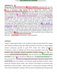 Artikel : The Influence Of Testimony Video In Early Detection Of Cervical Cancer