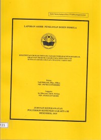 Penelitian Dosen Th.2019 : Efektifitas Edukasi Tentang SADARI Terhadap Pengetahuan, Sikap Dan Praktik SADARI Pada Siswi SMA N 64 Di Wilayah Kecamatan Cipayung Tahun 2019