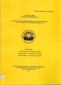 Penelitian Dosen Th.2019 : Faktor Faktor Yang Berhubungan Dengan Obesitas Pada Mahasiswa POLTEKKES Jakarta III