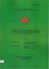 Penelitian Dosen Th.2019 : Pengaruh Senam Aerobik Low Impact Terhadap Perubahan Tekanan Darah Dan Kualitas Hidup Lansia Di Panti Sosial Tresna Werdha (PSWT) Budi Mulia 1 Jakarta Timur