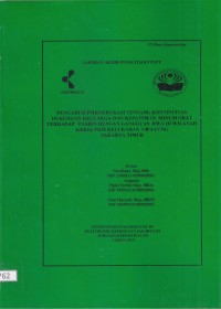 Penelitian Dosen Th.2019 : Pengaruh Psikoedukasi Tentang Kontinuitas Dukungan Keluarga Dan Kepatuhan Minum Obat Terhadap Pasien Dengan Gangguan Jiwa Di Wilayah Kerja PKM Kelurahan Cipayung Jakarta Timur