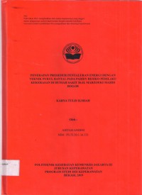 KTI th. 2019 Keperawatan : Penerapan Prosedur Penyaluran Energi dengan Teknik Pukulan Bantal pada Pasien Resiko Perilaku Kekerasan (Teks dan E_book)