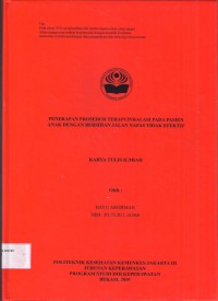 Keperawatan th, 2019 (KTI) Penerapan Prosedur Terapi Inhalasi pada Pasien Anak dengan Bersihan Jalan Napas Tidak Efektif (Teks dan E_book)