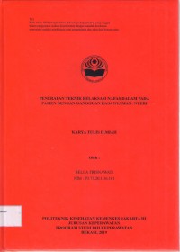 Keperawatan Th.2019 (KTI) : Penerapan Teknik Relaksasi Nafas Dalam pada Pasien dengan Gangguan Rasa Nyaman Nyeri (Teks dan E_book)