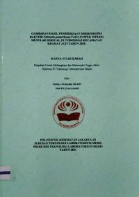 Karya Tulis Ilmiah Th.2021 : Gambaran Hasil Pemeriksaan Mikroskopis Bakteri Neisseria gonorrhoeae Pada Suspek Infeksi Menular Seksual Di Puskesmas Kecamatan Kramat Jati Tahun 2020 (Teks Dan E_Book)