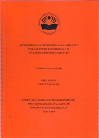ASUHAN KEBIDANAN DISMENOREA PADA MAHASISWI
TINGKAT 2 PRODI D-III KEBIDANAN DI
POLTEKKES KEMENKES JAKRATA III