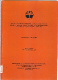 Asuhan kebidanan kehamilan pada ny. Q dengan edukasi  gizi ibu hamil  trimester III dipuskesmas kecamatan cengkareng  tahun 2016