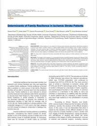 Artikel Jurnal : Determinants of Family Resilience in Ischemic Stroke Patients