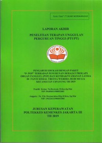 PENELITIAN DOSEN TH.2019 : Pengaruh Edukasi Dengan Paket 