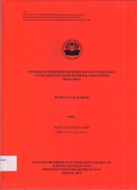 Keperawatan th. 2019 (KTI) Penerapan Prosedur Kompres Hangat pada Klien Lansia dengan Nyeri Sendi Dalam Konteks Keluarga