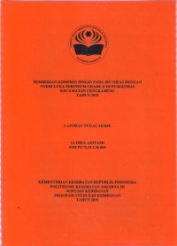 PEMBERIAN KOMPRES DINGIN PADA IBU NIFAS DENGAN NYERI LUKA PERINEUM GRADE II DI PUSKESMAS KECAMATAN CENGKARENG
TAHUN 2019