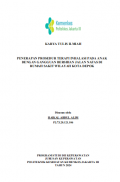 Karya  Tulis Ilmiah Keperawatan 2024: Penerapan Prosedur Terapi Inhalasi Pada Anak Dengan Gangguan Bersihan Jalan Nafas Di Rumah Sakit Wilayah Kota Depok