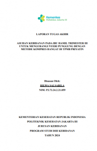 LKBD TAHUN 2023: ASUHAN KEBIDANAN KOMPREHENSIF PADA IBU HAMIL NY. S G2P1A0 DENGAN HIPERTENSI DALAM KEHAMILAN DI PUSKESMAS KECAMATAN PALMERAH