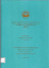 LKD4 th.2021 : LAPORAN KASUS CONTINUITY OF MIDWIFERY CARE
ASUHAN KEBIDANAN KOMPREHENSIF PADA NY. NN
DI PMB BIDAN LULUS IRAWATI, S.SiT
BEKASI
TAHUN 2021