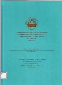 LKD4 th.2021 : LAPORAN KASUS CONTINUITY OF MIDWIFERY CARE
ASUHAN KEBIDANAN KOMPREHENSIF PADA NY.R
DI KLINIK BIDAN LULUS JATIWARINGIN
BEKASI TIMUR
TAHUN 2021