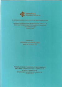 LKD4 th.2024 : LAPORAN KASUS CONTINUITY OF MIDWIFERY CARE
ASUHAN KEBIDANAN KOMPREHENSIF PADA NY. Z
DI PUSKESMAS KECAMATAN CILINCING
JAKARTA UTARA
TAHUN 2024