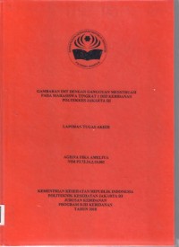 GAMBARAN IMT DENGAN GANGGUAN MENSTRUASI PADA MAHASISWA TINGKAT 1 DIII KEBIDANAN POLTEKKES JAKARTA III (LTA-Bidan+E Book)