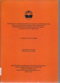 Studi Kasus Asuhan Kebidanan pada Ny.D Primigravida dengan Kecemasan Berat Badan pada Kehamilan Trimester III di Puskesmas Tanah Abang Jakarta Pusat Tahun 2016 (LTA D3 : Kebidanan+E-Book)