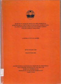 HUBUNGAN INISIASI MENYUSU DINI TERHADAP
KEBERHASILAN MENYUSUI STUDI KASUS ASUHAN PADA
NY. P DI PUSKESMAS KECAMATAN KEBON JERUK
JAKARTA BARAT TAHUN 2016(LTA D3:Kebidanan+E-Book)