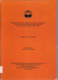 STUDI KASUS ASUHAN KEBIDANAN PADA NY.K DENGAN
ANEMIA DALAM KEHAMILAN DI PUSKESMAS
JATISAMPURNA BEKASI TAHUN 2016 (LTA D3:Kebidanan+E-Book)