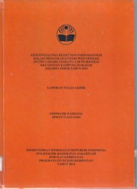 Efektivitas pain relief non farmakologis dalam mengurangi nyeri post operasi sectio caesarea pada ny. L dipuskesmas kecamatan kampung makasar jakarta timur tahun 2016 ( LTA D3 Kebidanan+E-Book)