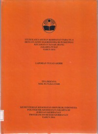 STUDI KASUS ASUHAN KEBIDANAN PADA NY.S DENGAN JANIN MAKROSOMI DI PUSKESMAS KECAMATAN TANAH ABANG JAKARTA PUSAT TAHUN 2016 ( LTA D3:Kebidanan+E-Book)