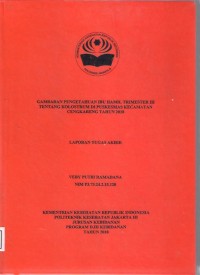 GAMBARAN PENGETAHUAN IBU HAMIL TRIMESTER III TENTANG KOLOSTRUM DI PUSKESMAS KECAMATAN CENGKARENG TAHUN 2018 (LTA-Bidan+E Book)