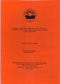 GAMBARAN KEJADIAN MENOPAUSE PADA WANITA DI
RT 11 RW 12 TUGU UTARA KECAMATAN KOJA JAKARTA
UTARA TAHUN 2019