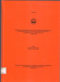 Skripsi Bidan D4  2019:EFEKTIVITAS PEMBERIAN BUKU SAKU TERHADAP PENINGKATAN
PENGETAHUAN IBU TENTANG PIJAT BAYI DI POSYANDU
PUSKESMAS RAWA BADAK SELATAN
TAHUN 2019