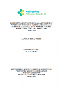 LKBD TAHUN 2023: ASUHAN KEBIDANAN KOMPREHENSIF BERBASIS RESPONSIF GENDER PADA IBU NIFAS NY R DENGAN LASERASI PERINEUM GRADE 1  DI PUSKESMAS KECAMATAN KEMBANGAN TAHUN 2023