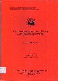 Keperawatan th. 2019 (KTI) Penerapan Prosedur Payudara pada Pasien Post Seksio Sesarea dengan Ketidakefektifan Pengeluaran Asi