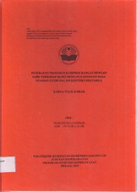 KTI th. 2019 Keperawatan : Penerapan Prosedur Kompres Hangat dengan Jahe Terhadap Klien dengan Gangguan Rasa Nyaman Nyeri dalam Konteks Keluarga (Teks dan E_book)