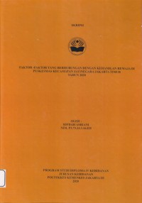 Skripsi Bidan D4  2020 : Faktor-faktor yang berhubungan dengan kehamilan remaja di Puskesmas Kecamatan Jatinegara Jakarta Timur Tahun 2020
