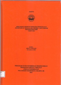 Skripsi Bidan D4 2021: PENGARUH E-BOOKLET TERHADAP PENINGKATAN
PENGETAHUAN REMAJA SMA NEGERI 4 KOTA BOGOR
MENGENAI HIV/AIDS
TAHUN 2021