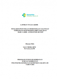 TABD Tahun 2024:  Pengaruh Penundaan Pemotongan Tali Pusat Terhadap Kadar Hemoglobin Pada Bayi Baru Lahir