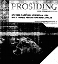 Artikel : Peningkatan Kesehatan Ibu Melalui Kelas Ibu Hamil Di PKM Kelurahan Munjul Kecamatan Cipayung : Prosiding Seminar Nasional Kesehatan 2016 Hasil-Hasil Pengabdian Masyarakat