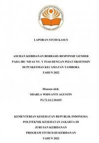 LKBD th.2023 : ASUHAN KEBIDANAN BERBASIS RESPONSIF GENDER PADA IBU NIFAS NY. Y P3A0 DENGAN PIJAT OKSITOSIN DI PUSKESMAS KECAMATAN TAMBORA TAHUN 2022