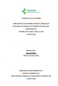 TABD Tahun 2024: IMPLEMENTASI KOMPRES DINGIN TERHADAP INTENSITAS NYERI LUKA PERINEUM PADA IBU POSTPARTUM DI PMB ANI WAHYU WIJAYANTI