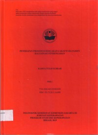 Keperawatan th. 2019 (KTI) Penerapan Prosedur Bercakap - cakap pada Pasien Halusinasi Pendengaran