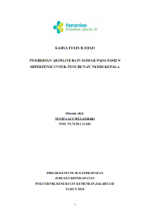 Karya  Tulis Ilmiah Keperawatan 2024: Pemberian Aromaterapi Mawar Pada Pasien Hipertensi Untuk Penurunan Nyeri Kepala