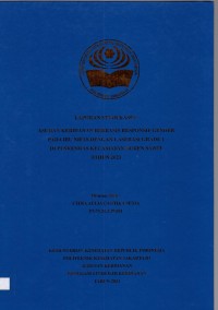 LKBD th.2021 : asuhan kebidanan berbasis responsif gender pada ibu nifas dengan laserasi grade I di puskesmas kecamatan duren sawit tahun 2021