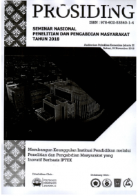 Artikel : Pembentukan Duta Sadari di Posyandu Cempaka 11 Rw 11 Lubang Buaya Jakarta Timur  : Prosiding Seminar Nasional Penelitian dan Pengabdian Masyarakat Tahun 2018