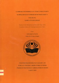 Karya Tulis Ilmiah Th.2022 : Gambaran Pemeriksaan Tubex Pada Pasien Suspek Demam Typhoid Di Rumah Sakit X Cikarang (Teks Dan E_Book)