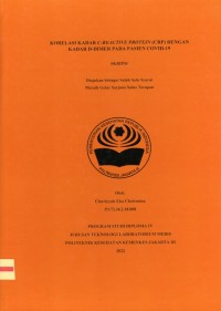 Skripsi Analis Th.2022 : Korelasi Kadar C-Reactive Protein (CRP) Dengan Kadar D-Dimer Pada Pasien Covid-19 (Teks Dan E_Book)