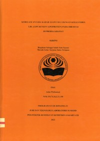 Skripsi Analis Th.2022 : Korelasi antara Kadar Asam Urat Dengan Kolesterol LDL (Low Density Lipoprotein) Pada Obesitas Di Prodia Kramat (Teks Dan E_Book)